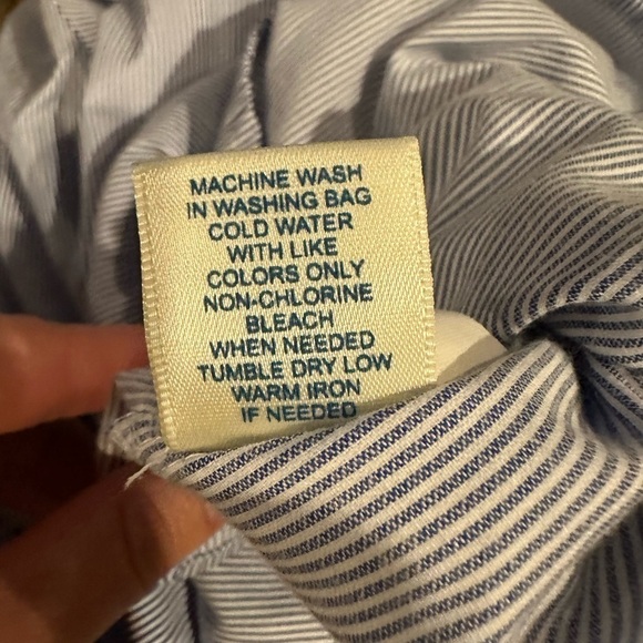 Bedford Fair Pinstripe Quarter Length Scoop Neck Top Size Large - Picture 7 of 7